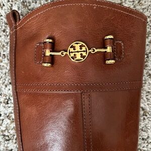 Tory Burch Brown Leather Winter Boots